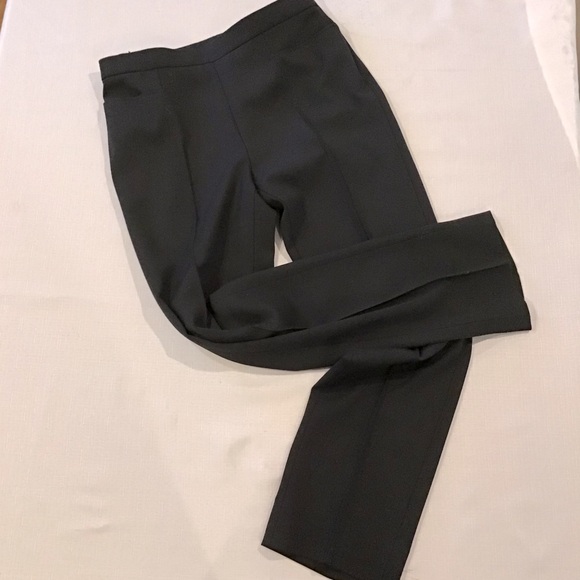 Akris Punto Black Slim Straight Pants - Picture 1 of 6